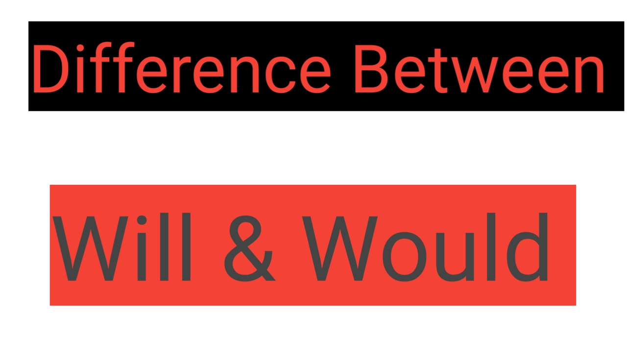 Read more about the article What is Difference Between Will And Would ?